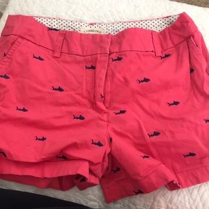 $10 shorts OBO pink with navy sharks